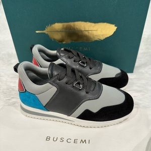 New Buscemi Ventura Kid Toddler Grey Trio Sneakers Shoes‎ sz 26
